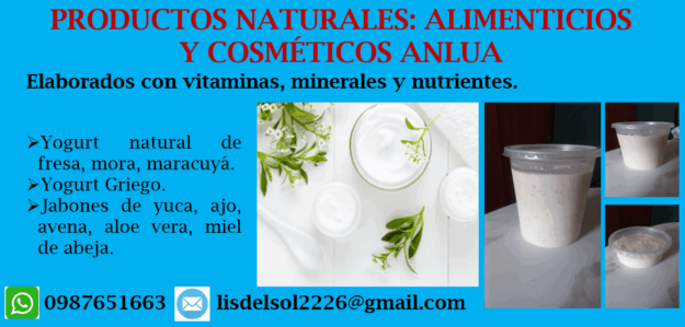 Productos naturales: alimenticios y cosméticos ANLUA