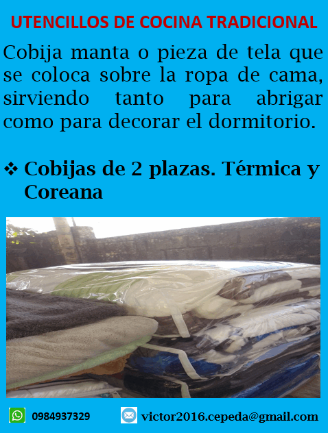 Cobijas Térmica y Coreana